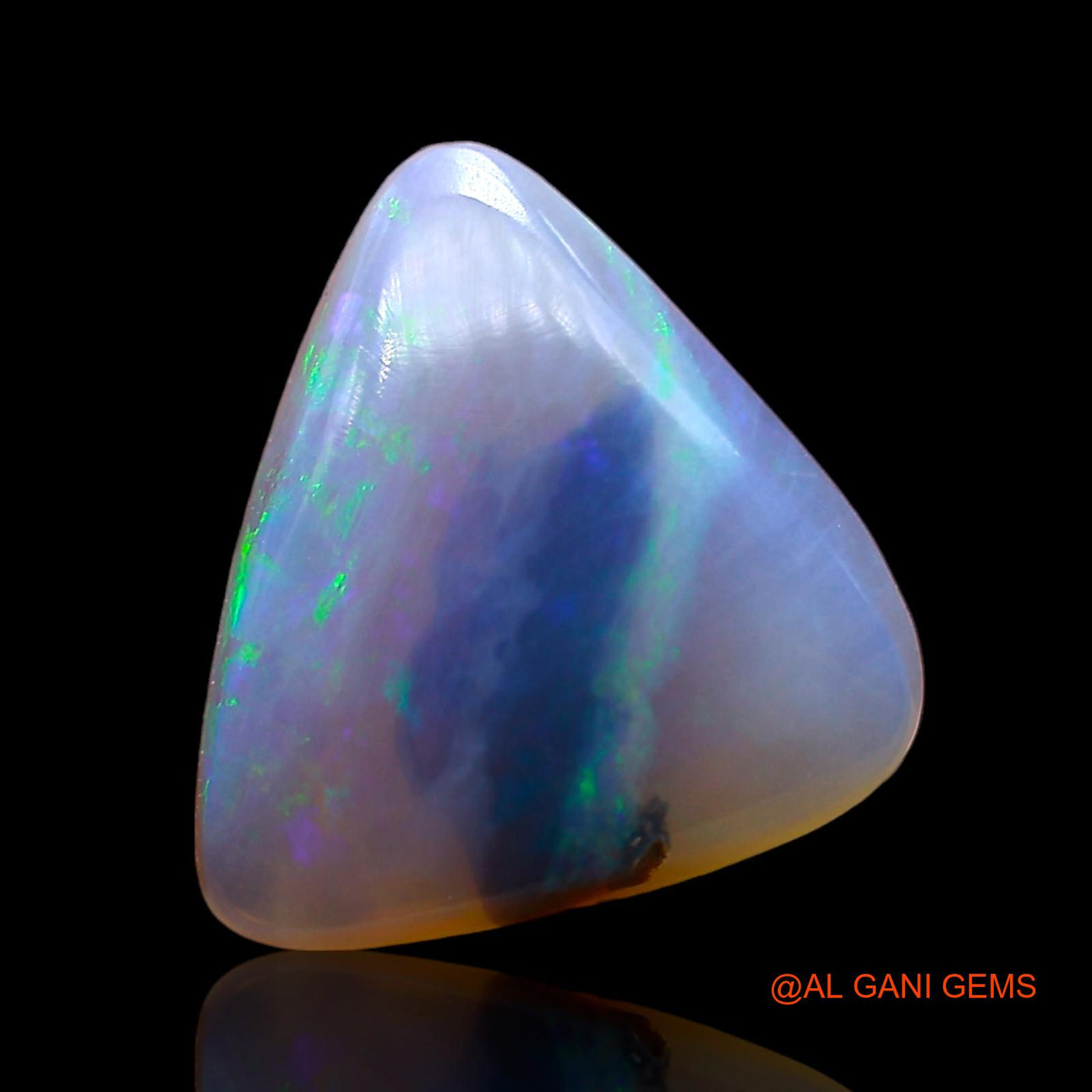 Natural Fire Opal Gemstone 3.00 Cts Loose Trillion Cabochon From Australia 11x10x4 mm AD-574