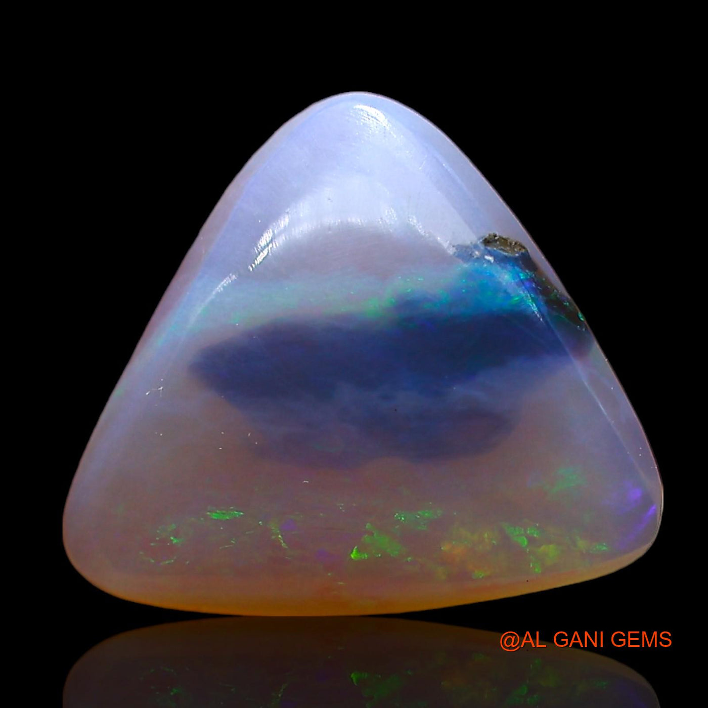 Natural Fire Opal Gemstone 3.00 Cts Loose Trillion Cabochon From Australia 11x10x4 mm AD-574