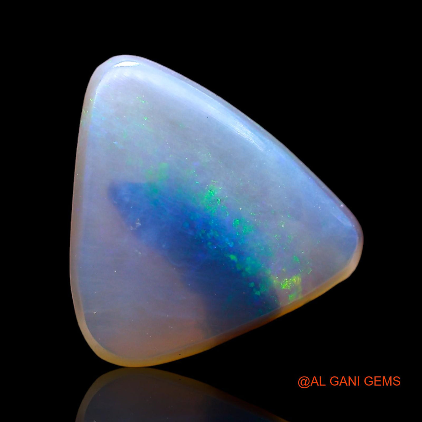 Natural Fire Opal Gemstone 3.00 Cts Loose Trillion Cabochon From Australia 11x10x4 mm AD-574