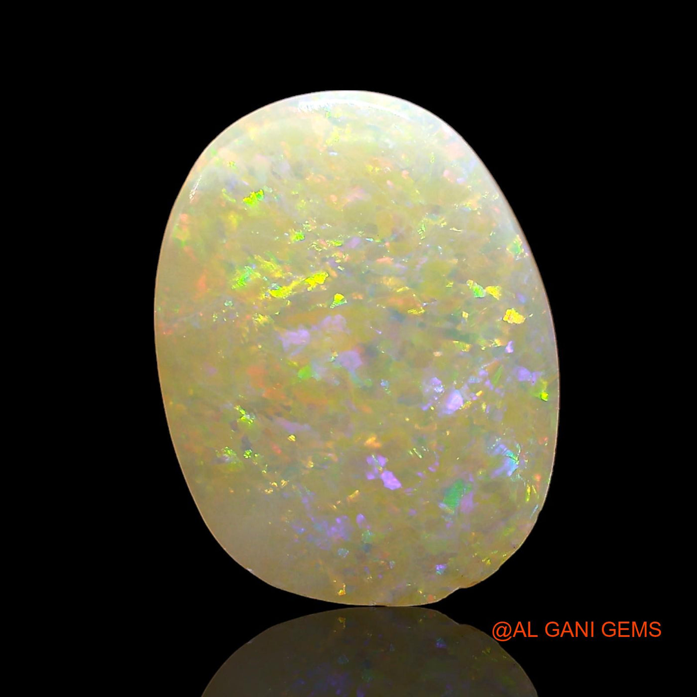 2.00 Cts Natural Australian Fire Opal Oval Cabochon Loose Gemstone For Jewelry 12x9x3 mm AD-575