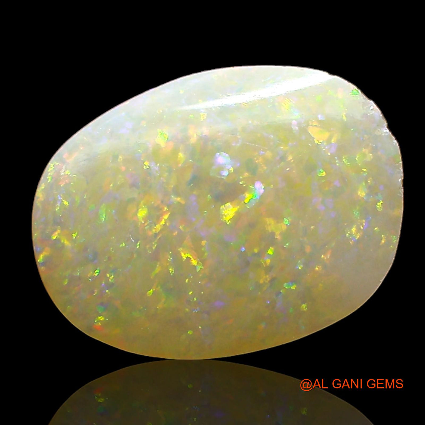 2.00 Cts Natural Australian Fire Opal Oval Cabochon Loose Gemstone For Jewelry 12x9x3 mm AD-575
