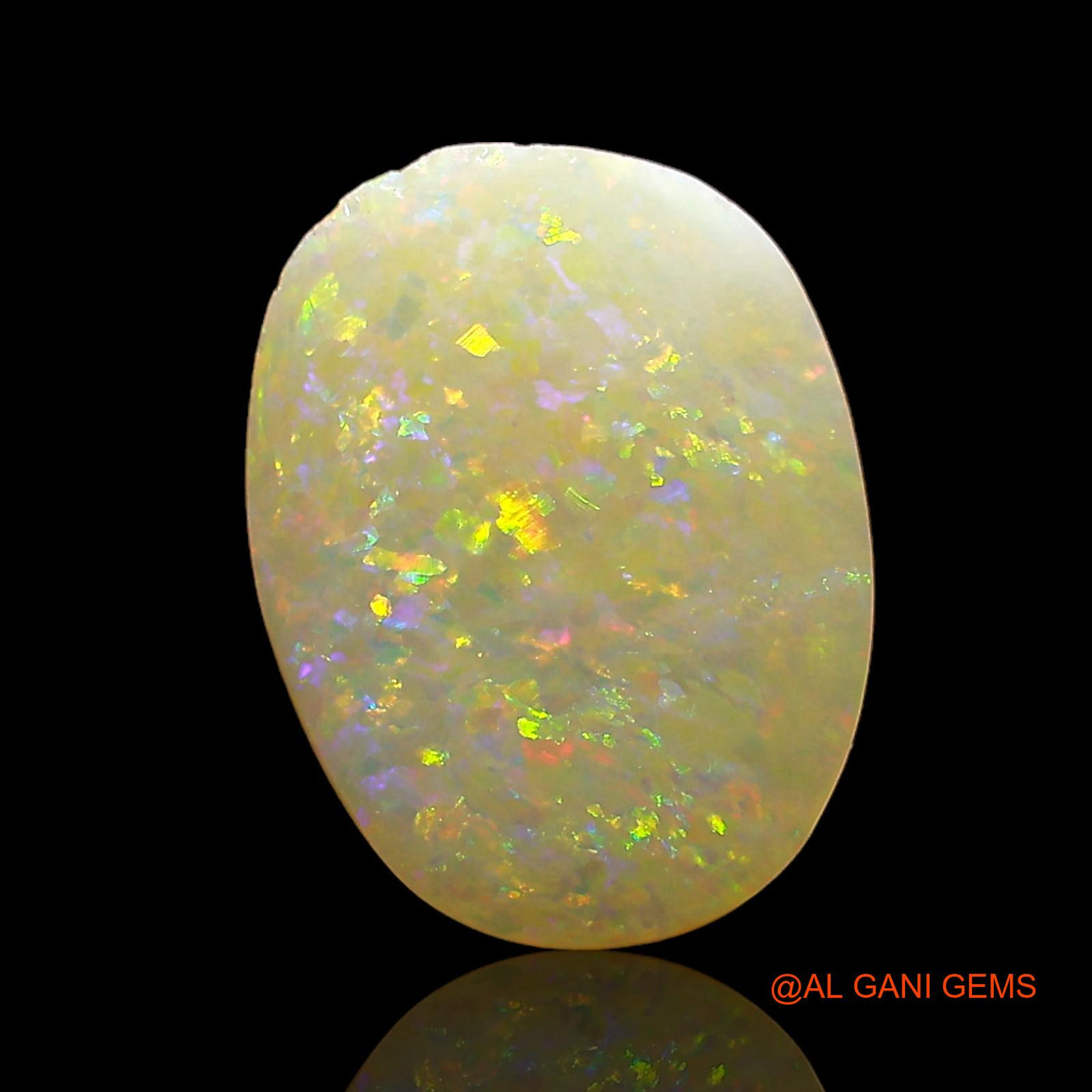 2.00 Cts Natural Australian Fire Opal Oval Cabochon Loose Gemstone For Jewelry 12x9x3 mm AD-575