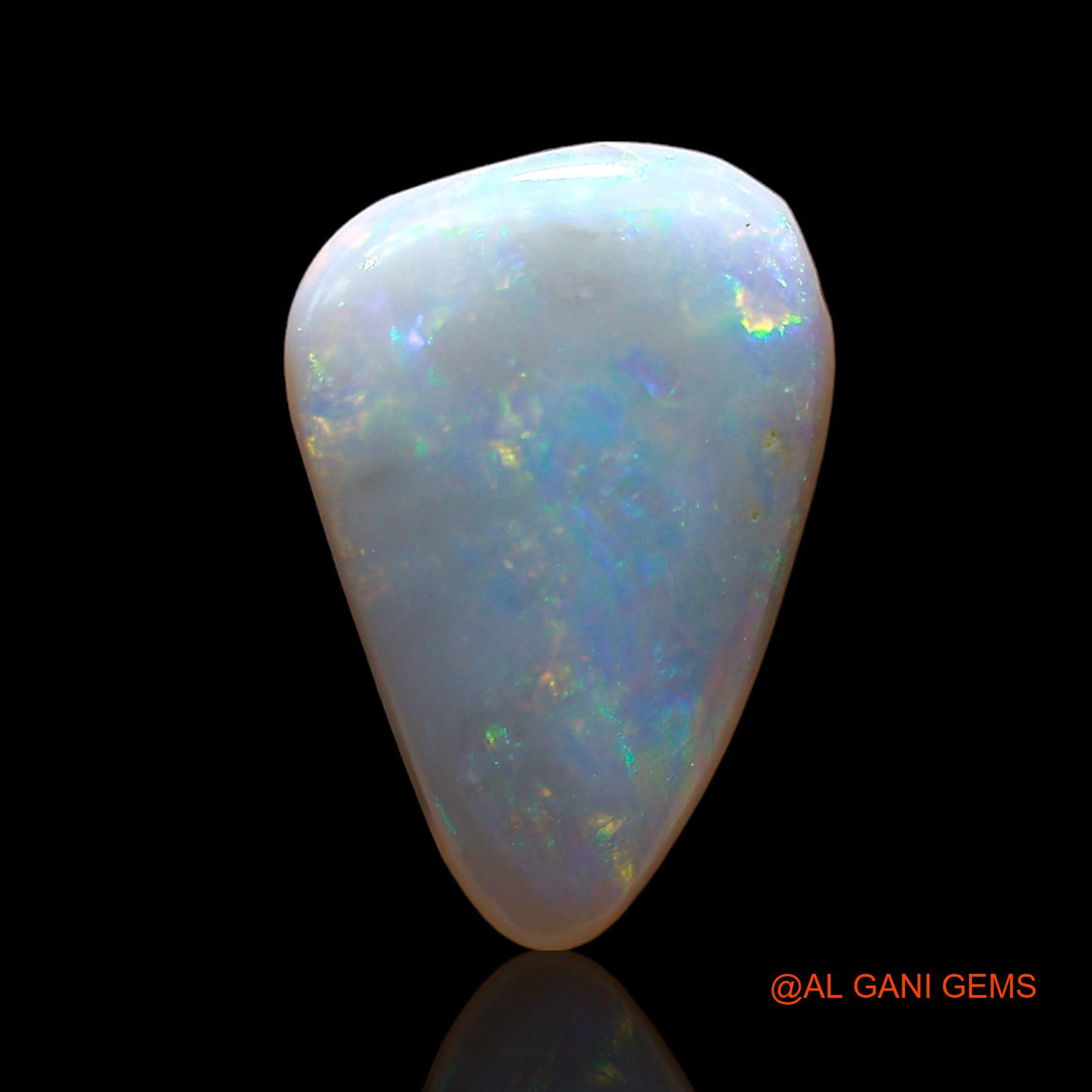 Natural Fire Opal Gemstone 2.00 Cts Loose Pear Cabochon From Australia 13x8x3 mm AD-576