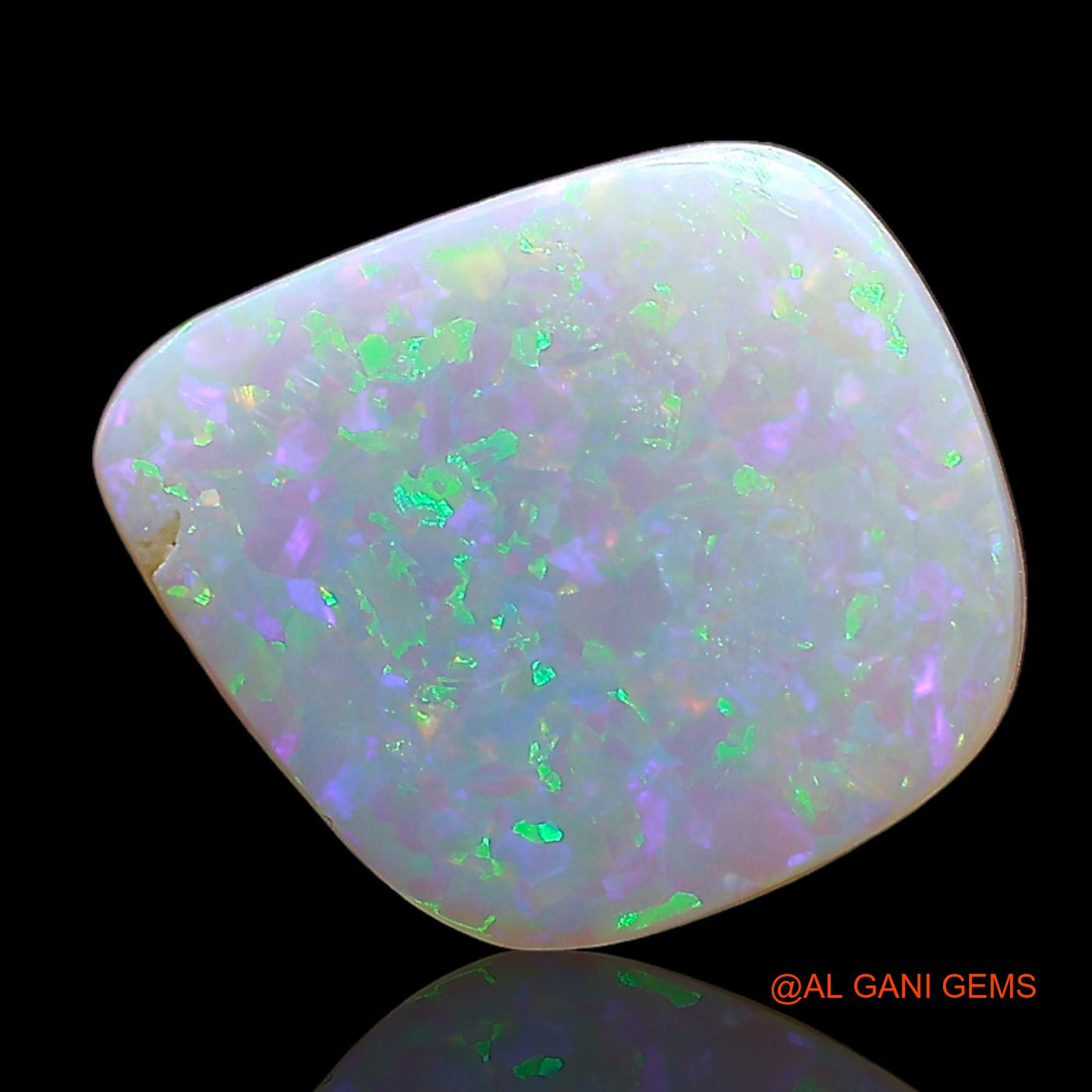 Natural Fire Opal Gemstone 2.00 Cts Loose Fancy Cabochon From Australia 12x11x3 mm AD-579