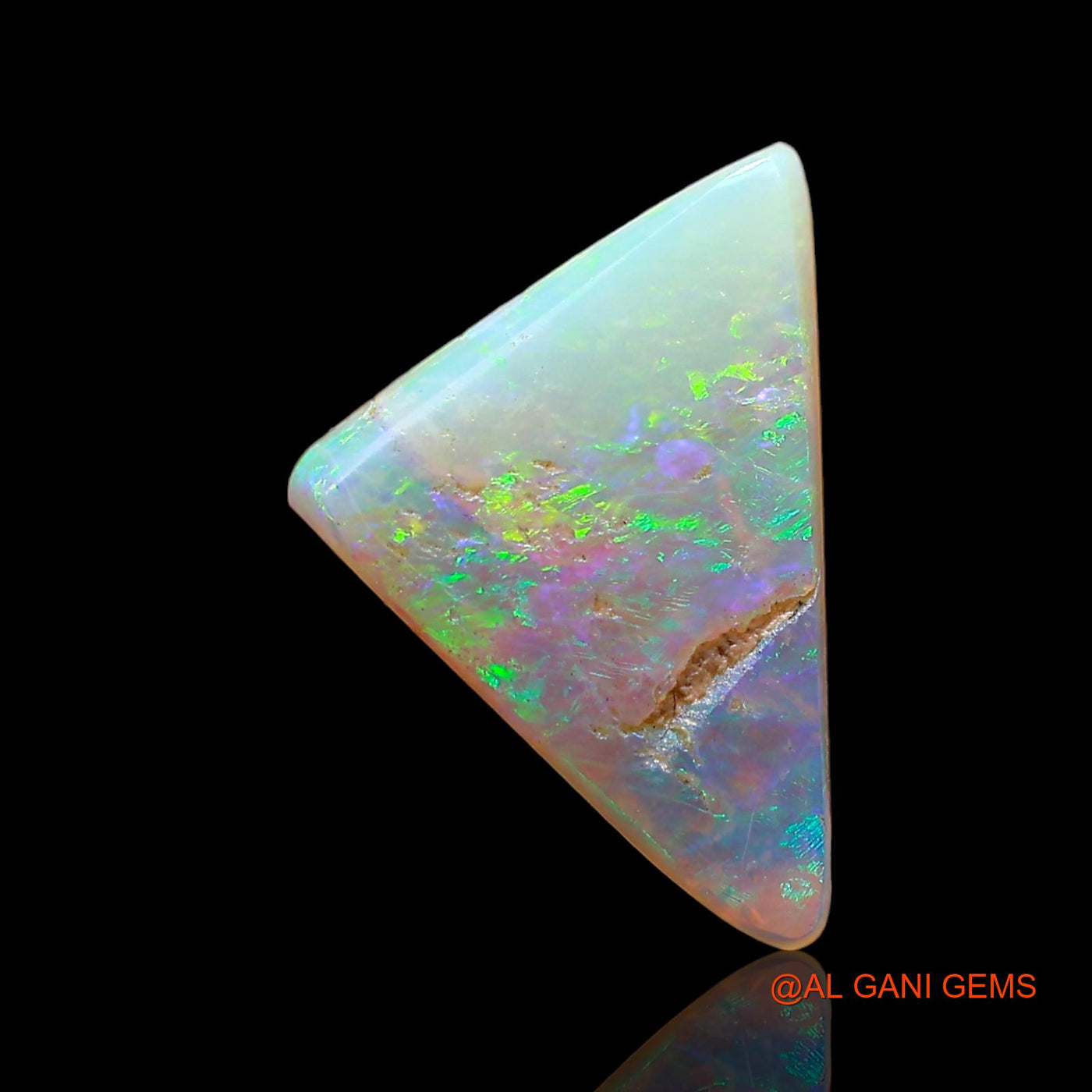 1.00 Cts Natural Australian Fire Opal Loose Gemstone Trillion Cabochon 11x9x3 mm AD-580