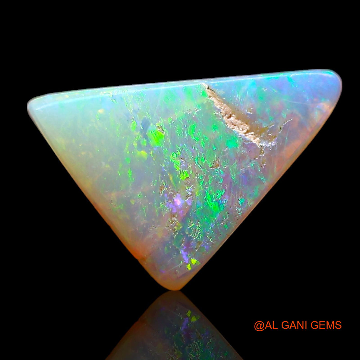 1.00 Cts Natural Australian Fire Opal Loose Gemstone Trillion Cabochon 11x9x3 mm AD-580