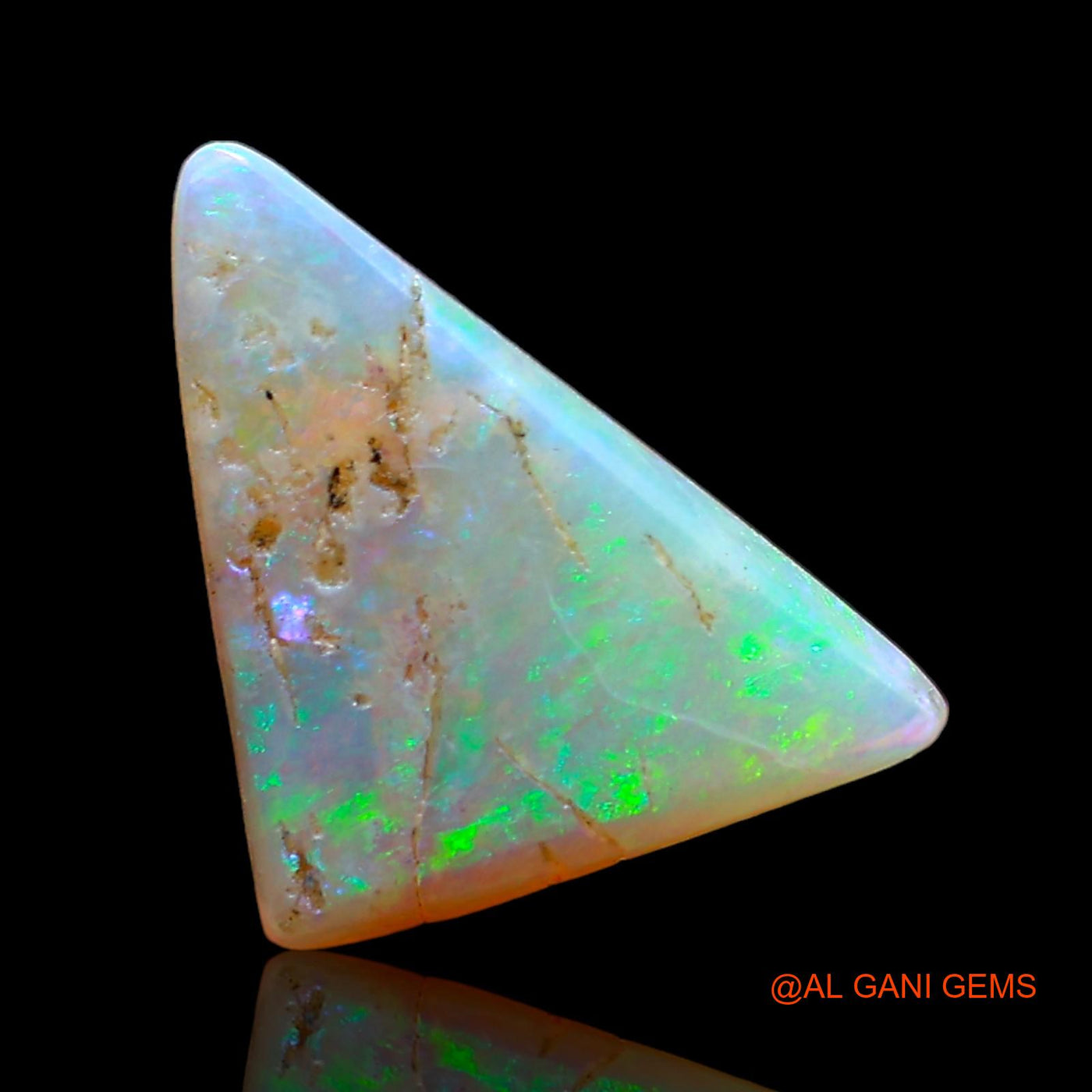1.00 Cts Natural Australian Fire Opal Loose Gemstone Trillion Cabochon 11x9x3 mm AD-580