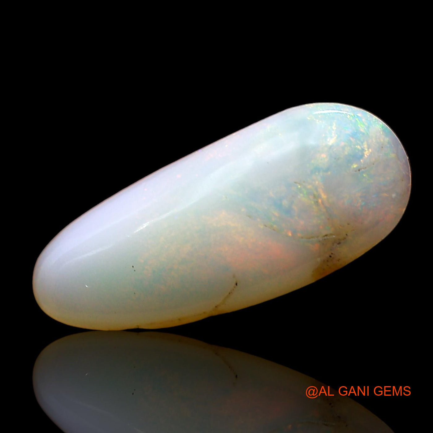 Natural Untreated Fire Opal Loose Gemstone Pear Cabochon From Australia 1.00 Cts 15x6x3 mm AD-581