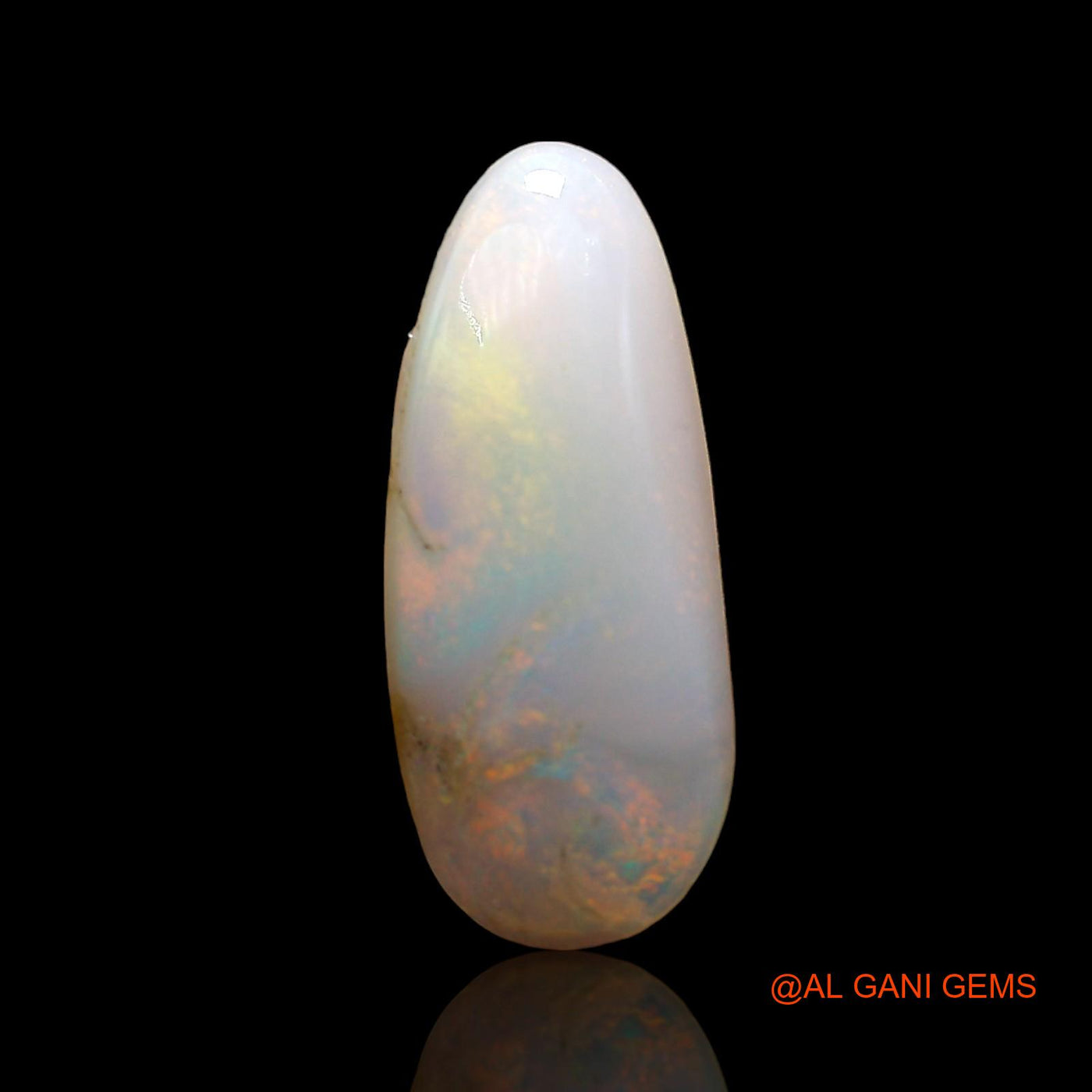 Natural Untreated Fire Opal Loose Gemstone Pear Cabochon From Australia 1.00 Cts 15x6x3 mm AD-581