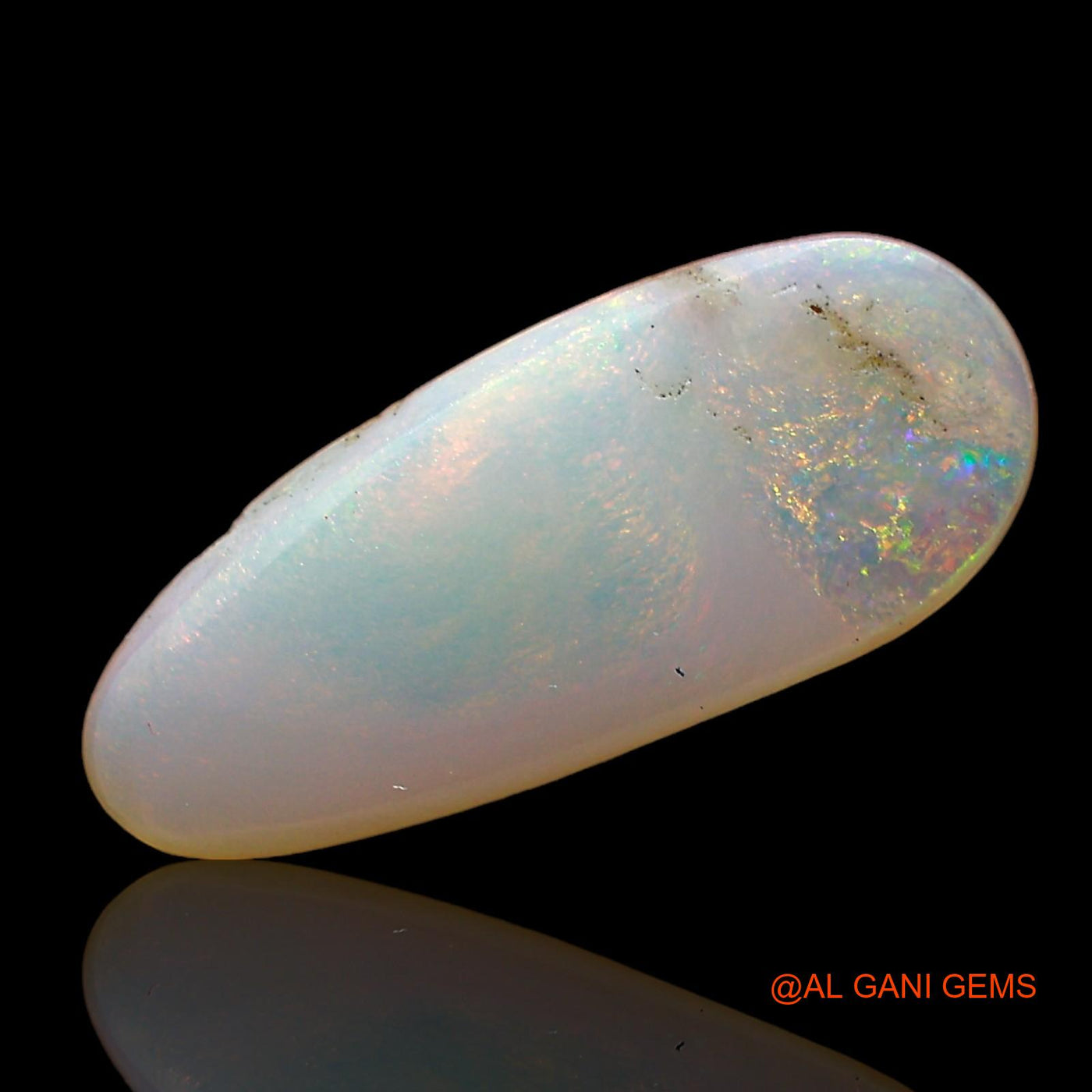 Natural Untreated Fire Opal Loose Gemstone Pear Cabochon From Australia 1.00 Cts 15x6x3 mm AD-581