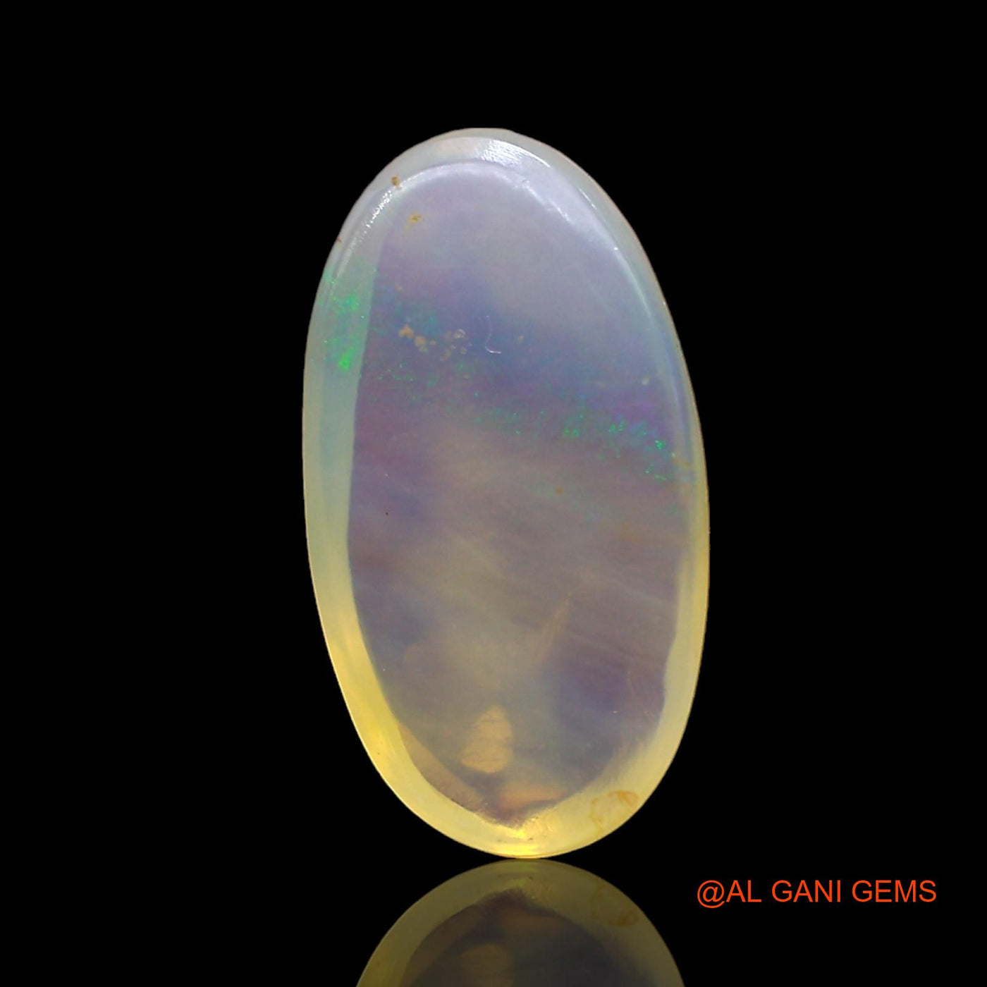 3.00 Cts Unheated Australian Fire Opal Loose Gemstone Oval Cabochon Natural 14x7x4 mm AD-582