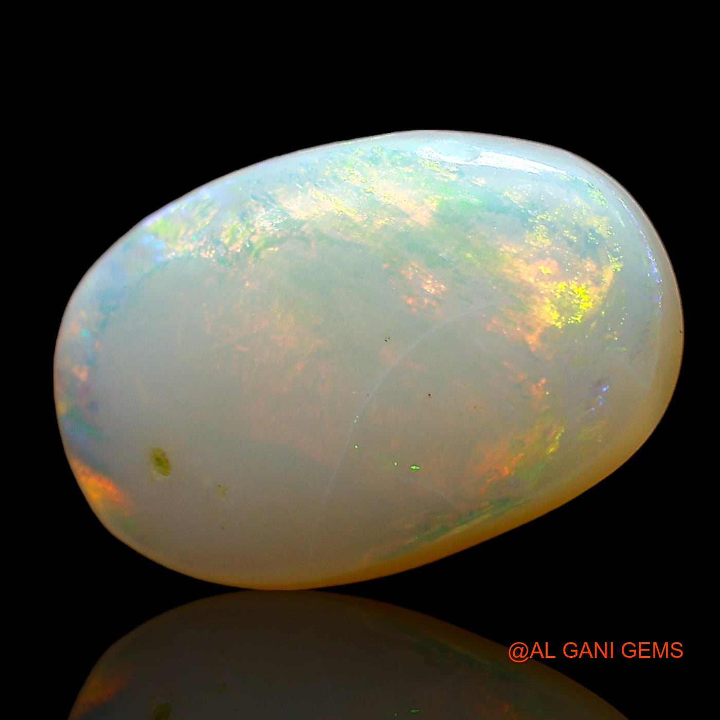 Natural Fire Opal Gemstone 2.00 Cts Loose Oval Cabochon From Australia 12x8x3 mm AD-583