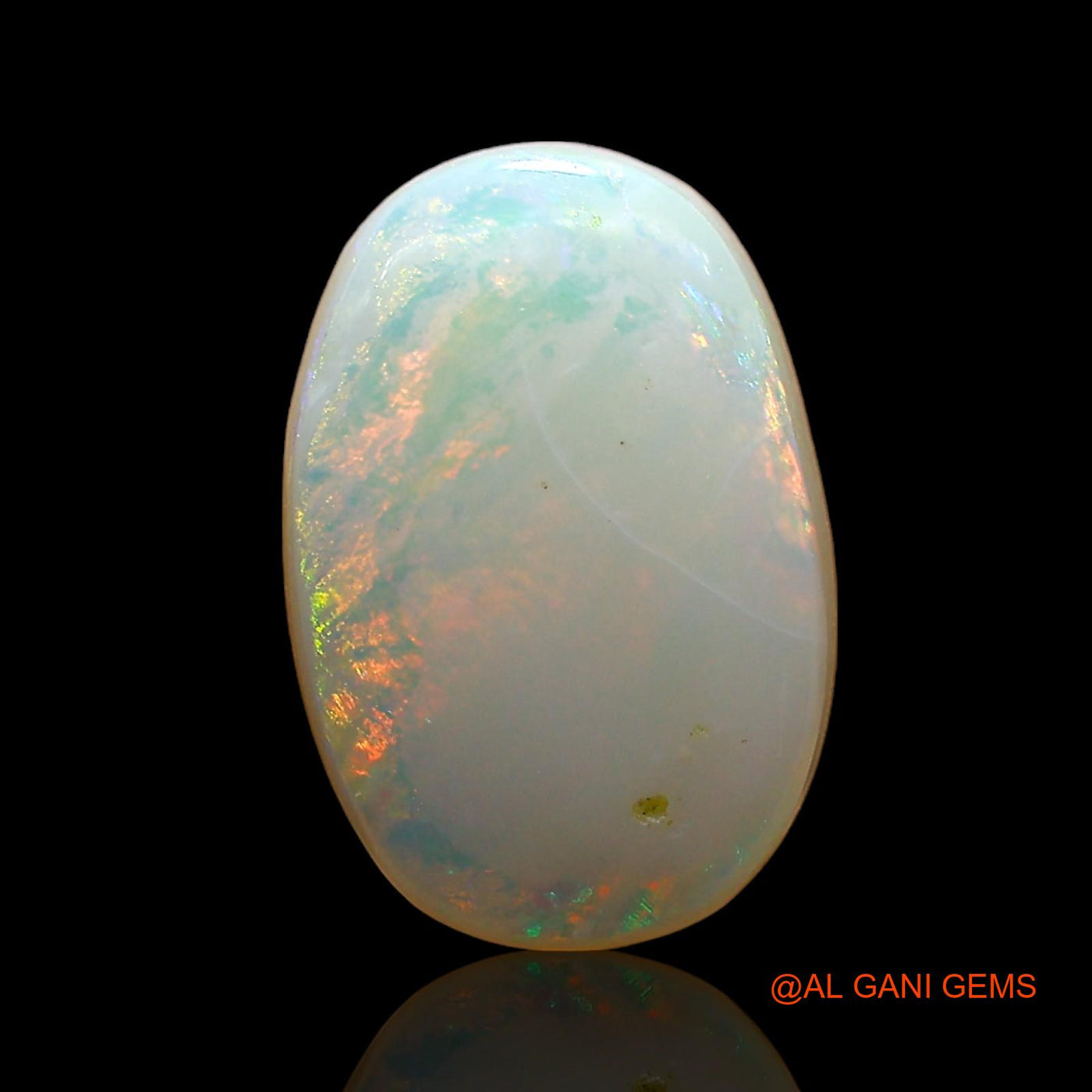 Natural Fire Opal Gemstone 2.00 Cts Loose Oval Cabochon From Australia 12x8x3 mm AD-583