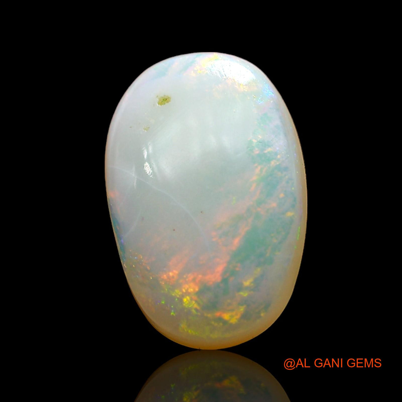 Natural Fire Opal Gemstone 2.00 Cts Loose Oval Cabochon From Australia 12x8x3 mm AD-583