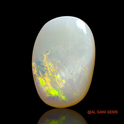 Natural Fire Opal Gemstone 2.00 Cts Loose Oval Cabochon From Australia 12x8x3 mm AD-583