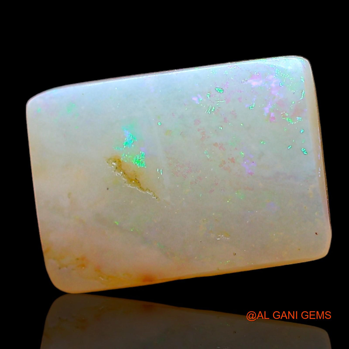 Natural Untreated Fire Opal Loose Gemstone Square Cabochon From Australia 2.00 Cts 11x8x3 mm AD-584