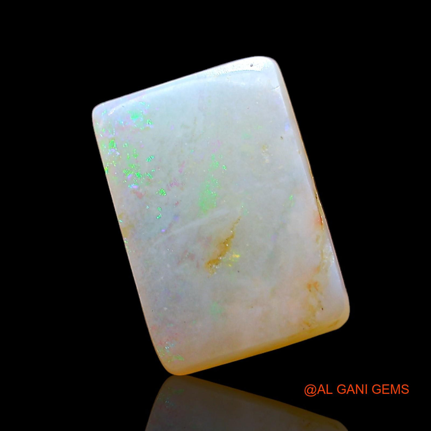 Natural Untreated Fire Opal Loose Gemstone Square Cabochon From Australia 2.00 Cts 11x8x3 mm AD-584