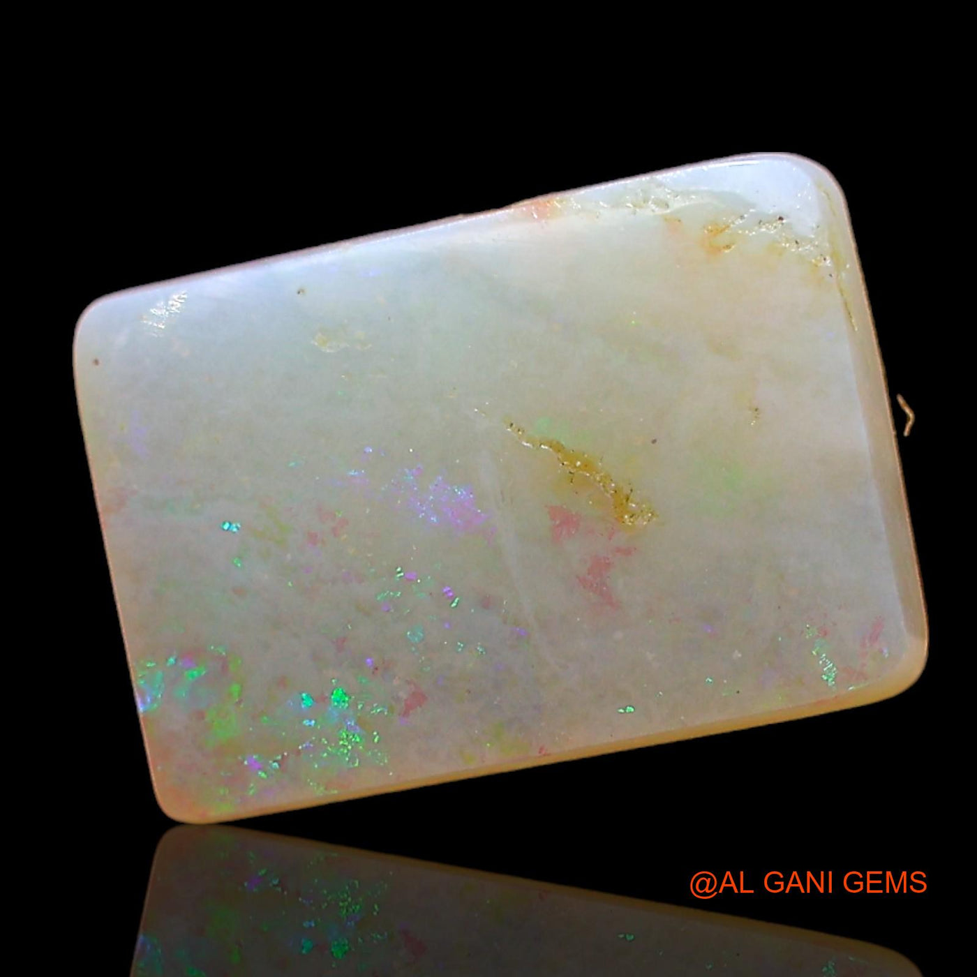 Natural Untreated Fire Opal Loose Gemstone Square Cabochon From Australia 2.00 Cts 11x8x3 mm AD-584