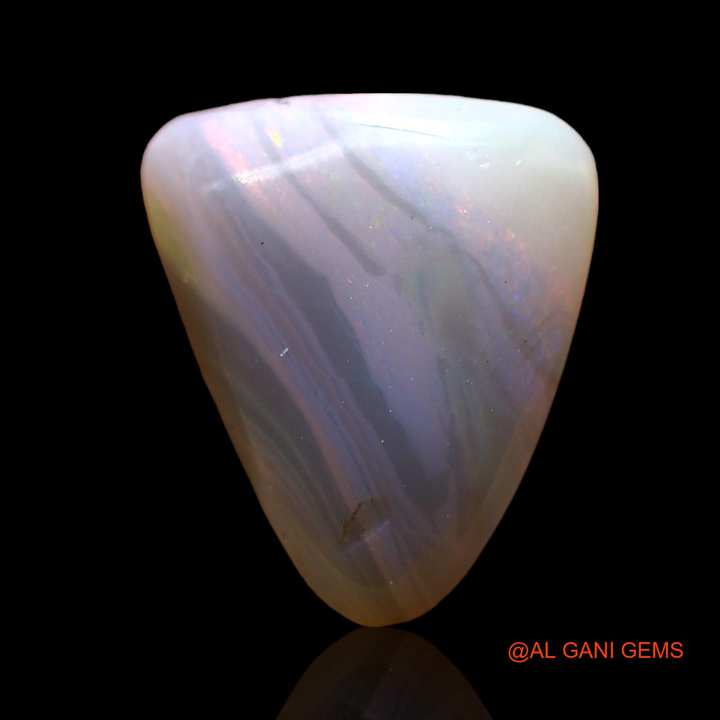 2.00 Cts Natural Australian Fire Opal Loose Gemstone Trillion Cabochon 11x9x3 mm AD-586