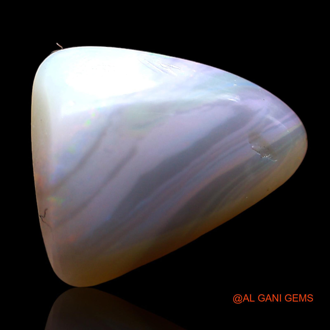 2.00 Cts Natural Australian Fire Opal Loose Gemstone Trillion Cabochon 11x9x3 mm AD-586