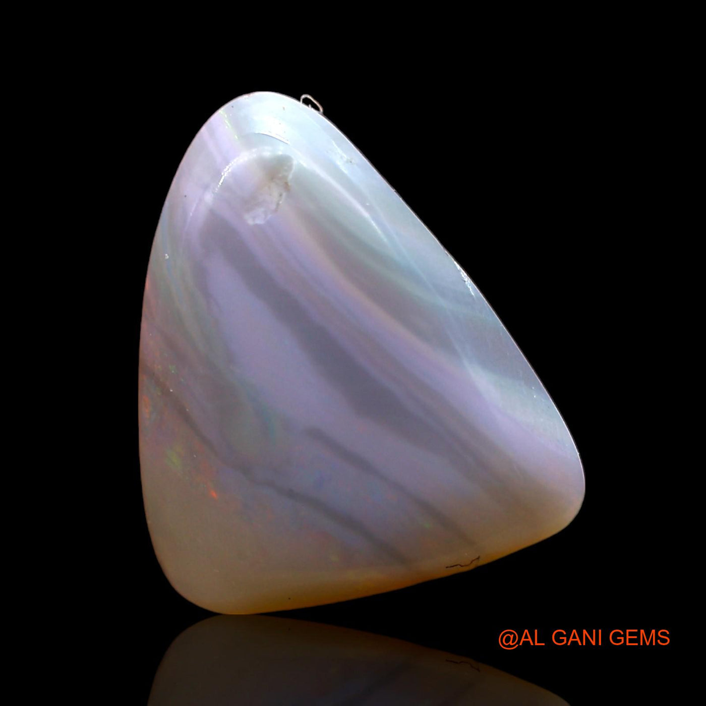 2.00 Cts Natural Australian Fire Opal Loose Gemstone Trillion Cabochon 11x9x3 mm AD-586