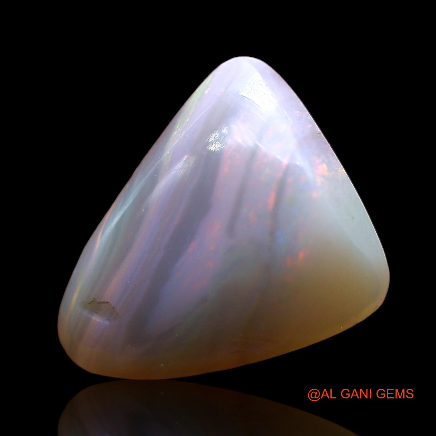 2.00 Cts Natural Australian Fire Opal Loose Gemstone Trillion Cabochon 11x9x3 mm AD-586