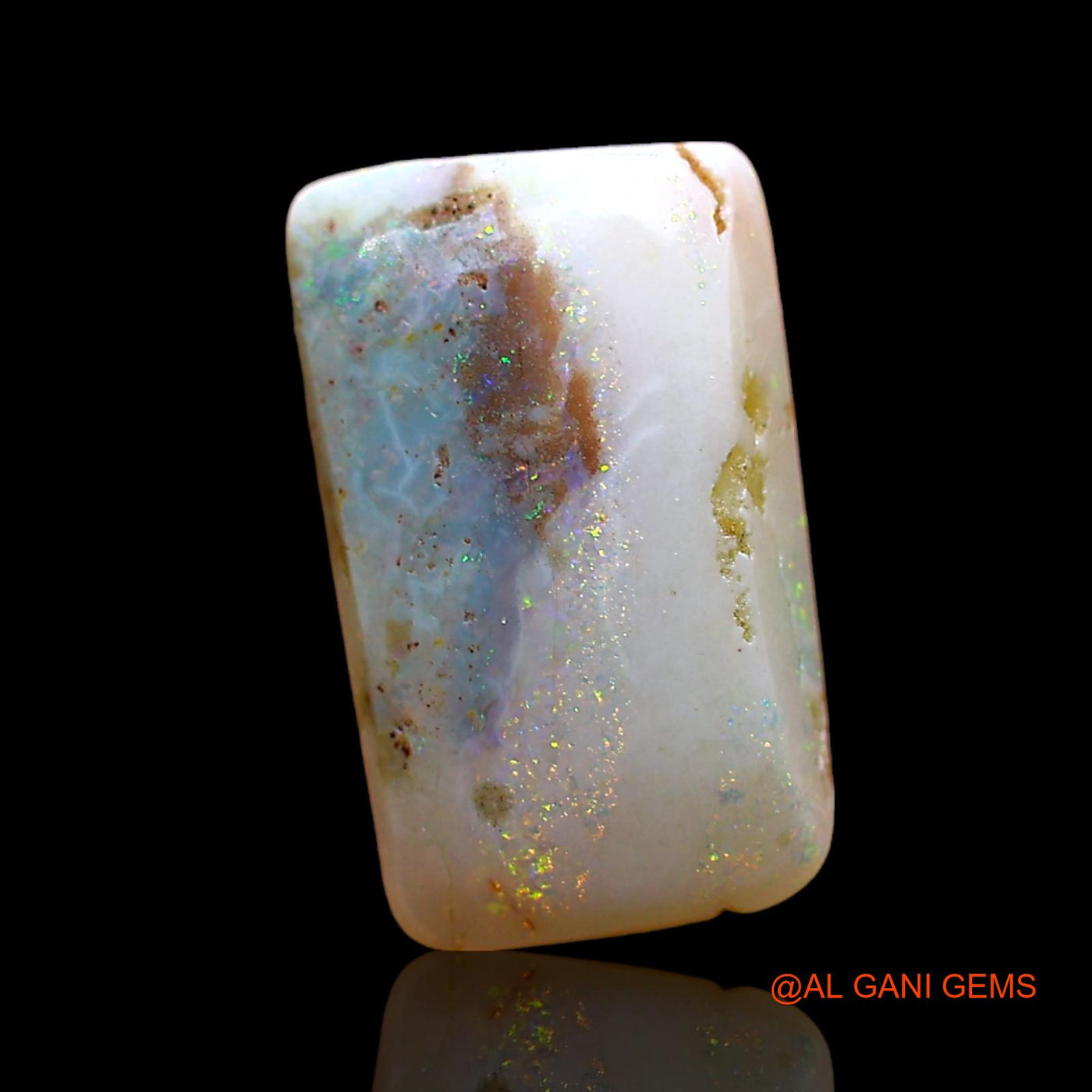 2.00 Cts Natural Australian Fire Opal Loose Gemstone Square Cabochon 11x7x3 mm AD-587