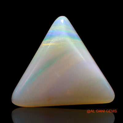 Natural Fire Opal Gemstone 1.00 Cts Loose Trillion Cabochon From Australia 10x10x2 mm AD-590