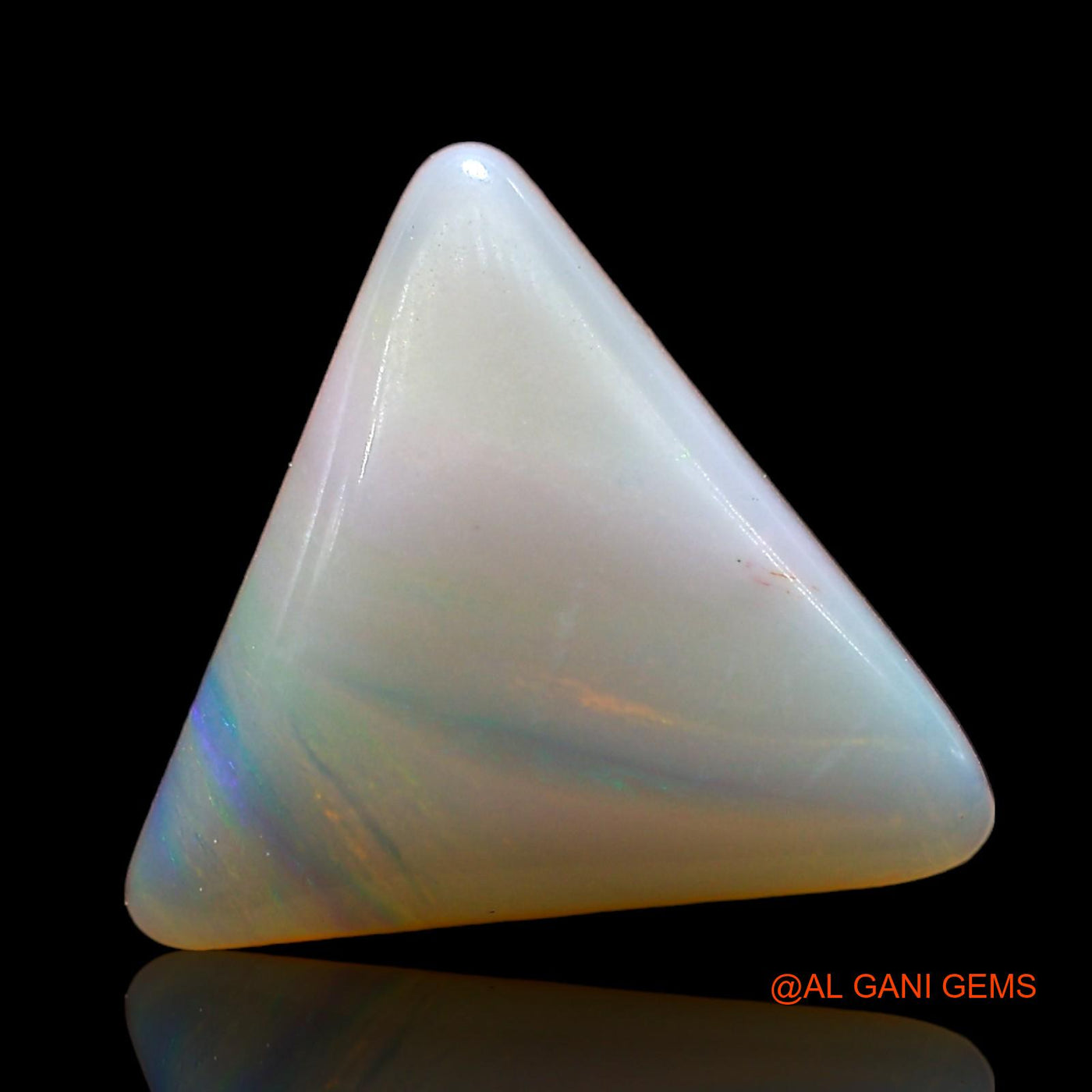 Natural Fire Opal Gemstone 1.00 Cts Loose Trillion Cabochon From Australia 10x10x2 mm AD-590