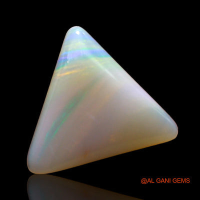 Natural Fire Opal Gemstone 1.00 Cts Loose Trillion Cabochon From Australia 10x10x2 mm AD-590