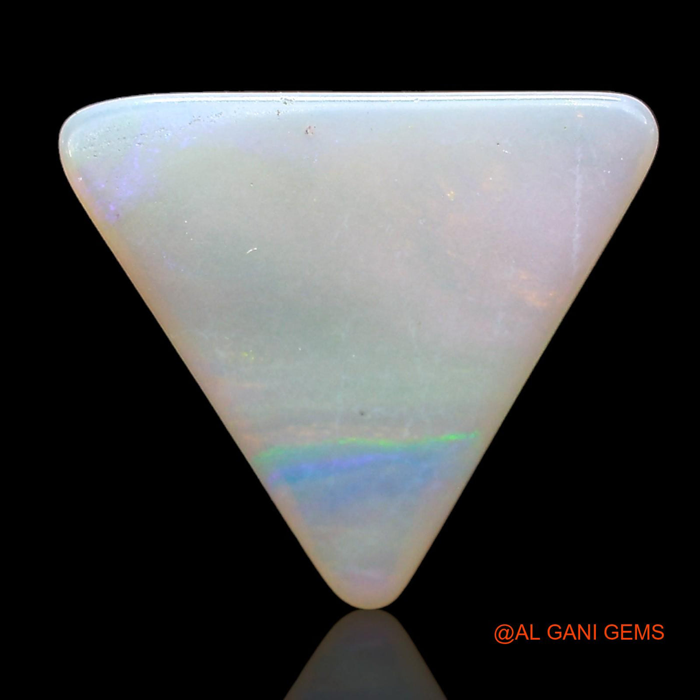 Natural Fire Opal Gemstone 1.00 Cts Loose Trillion Cabochon From Australia 10x10x2 mm AD-590