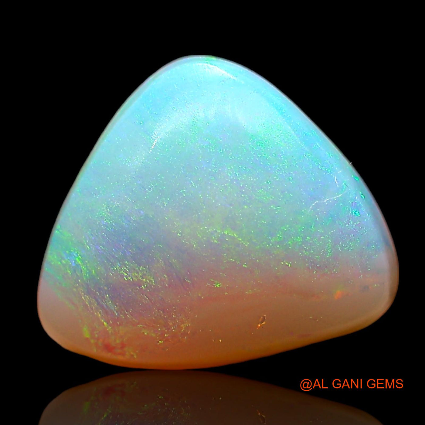3.00 Cts Natural Australian Fire Opal Loose Gemstone Trillion Cabochon 10x10x5 mm AD-591