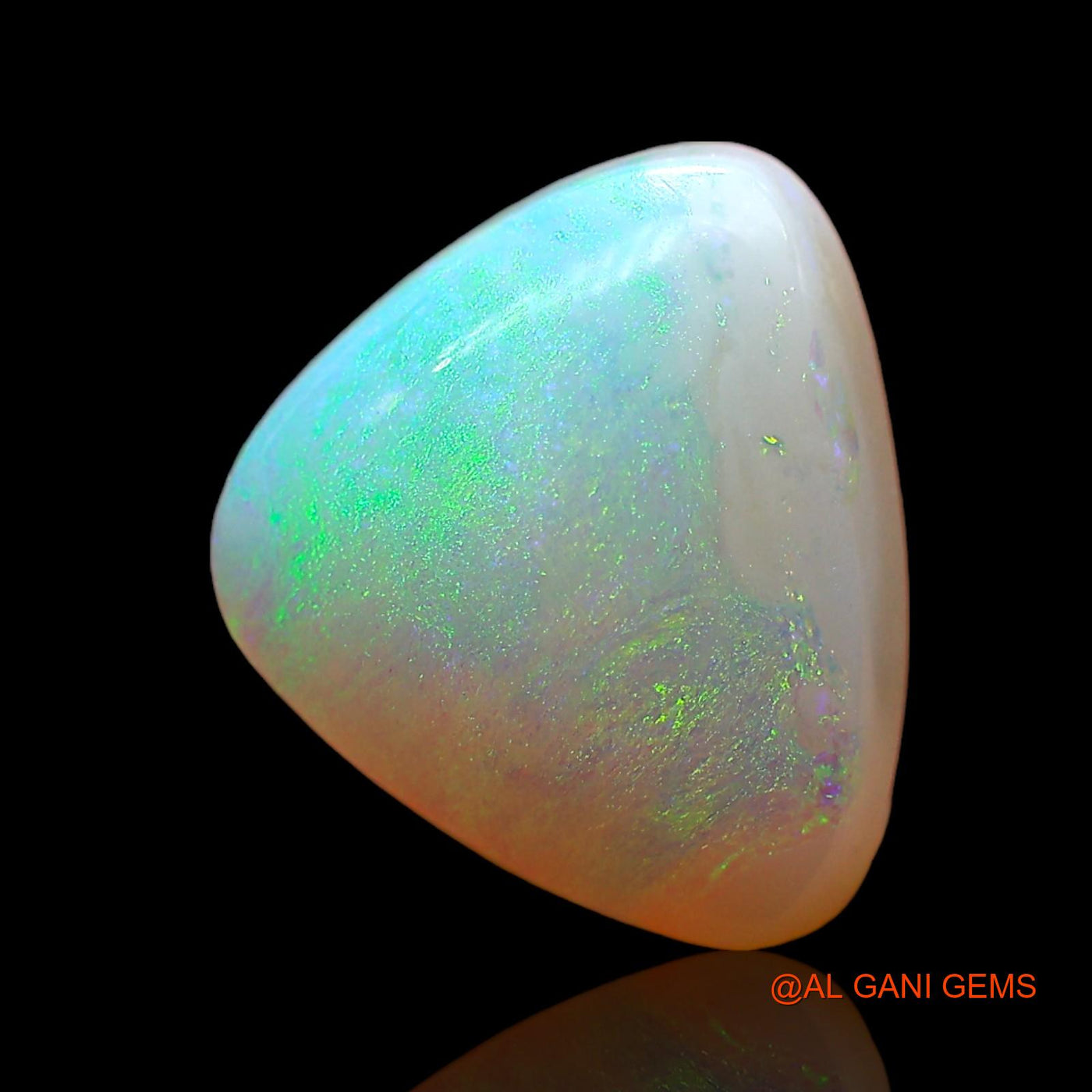 3.00 Cts Natural Australian Fire Opal Loose Gemstone Trillion Cabochon 10x10x5 mm AD-591