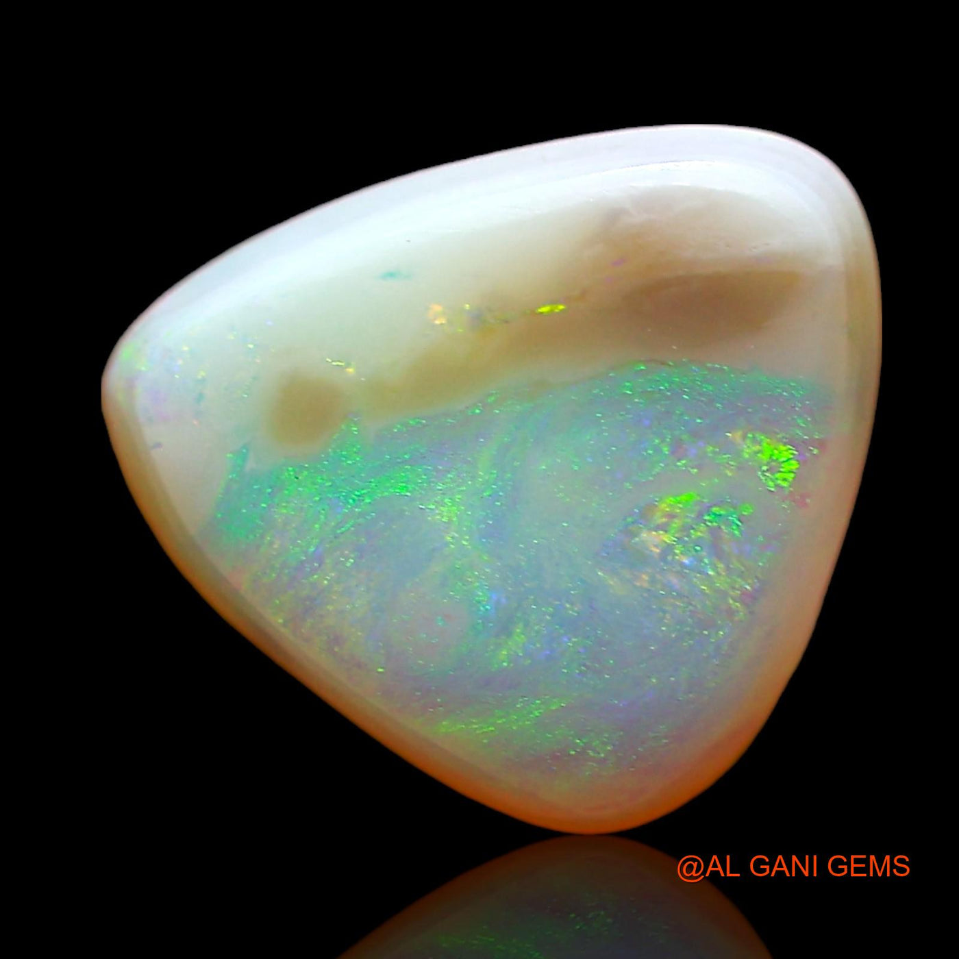 3.00 Cts Natural Australian Fire Opal Loose Gemstone Trillion Cabochon 10x10x5 mm AD-591