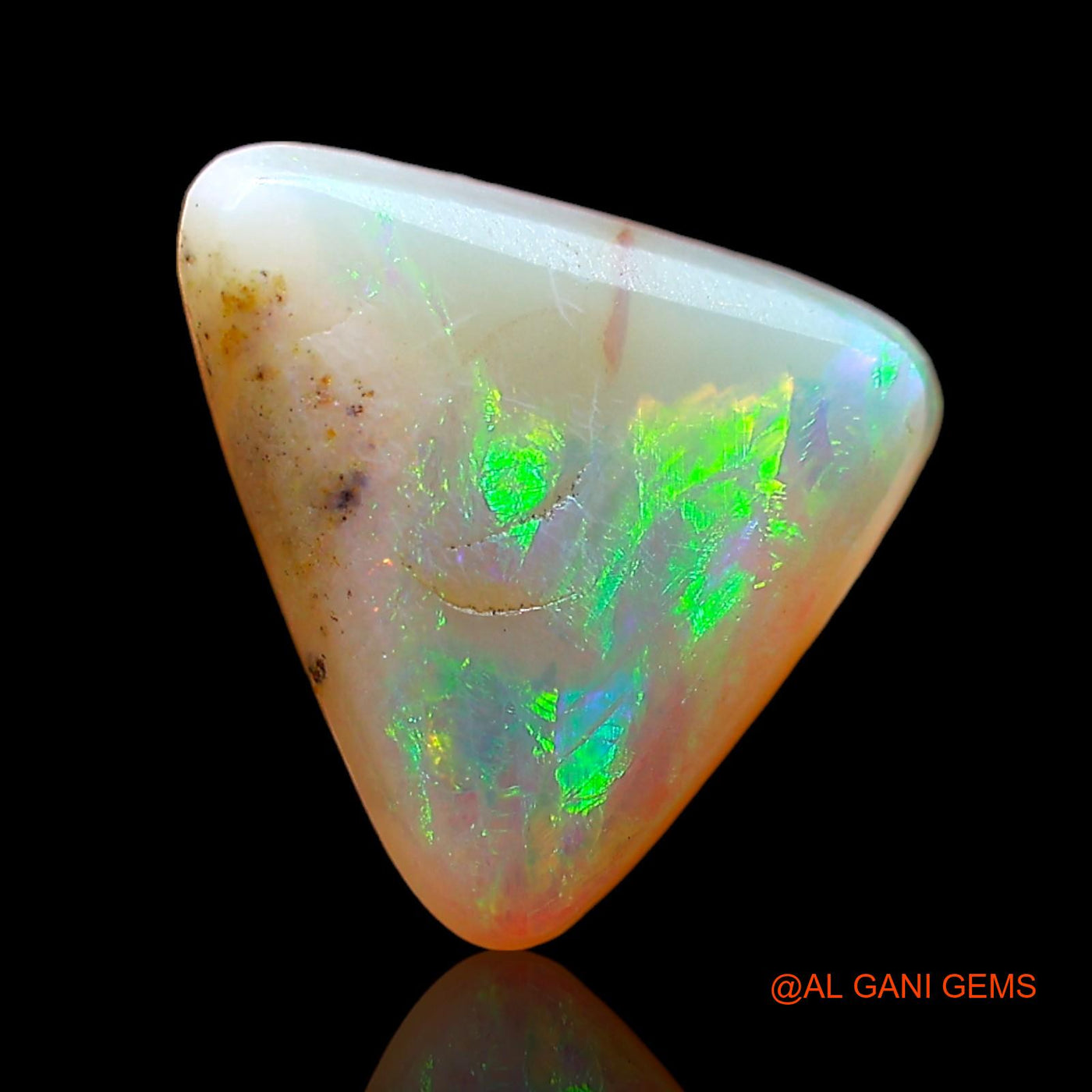 2.00 Cts Natural Australian Fire Opal Loose Gemstone Trillion Cabochon 10x9x4 mm AD-593