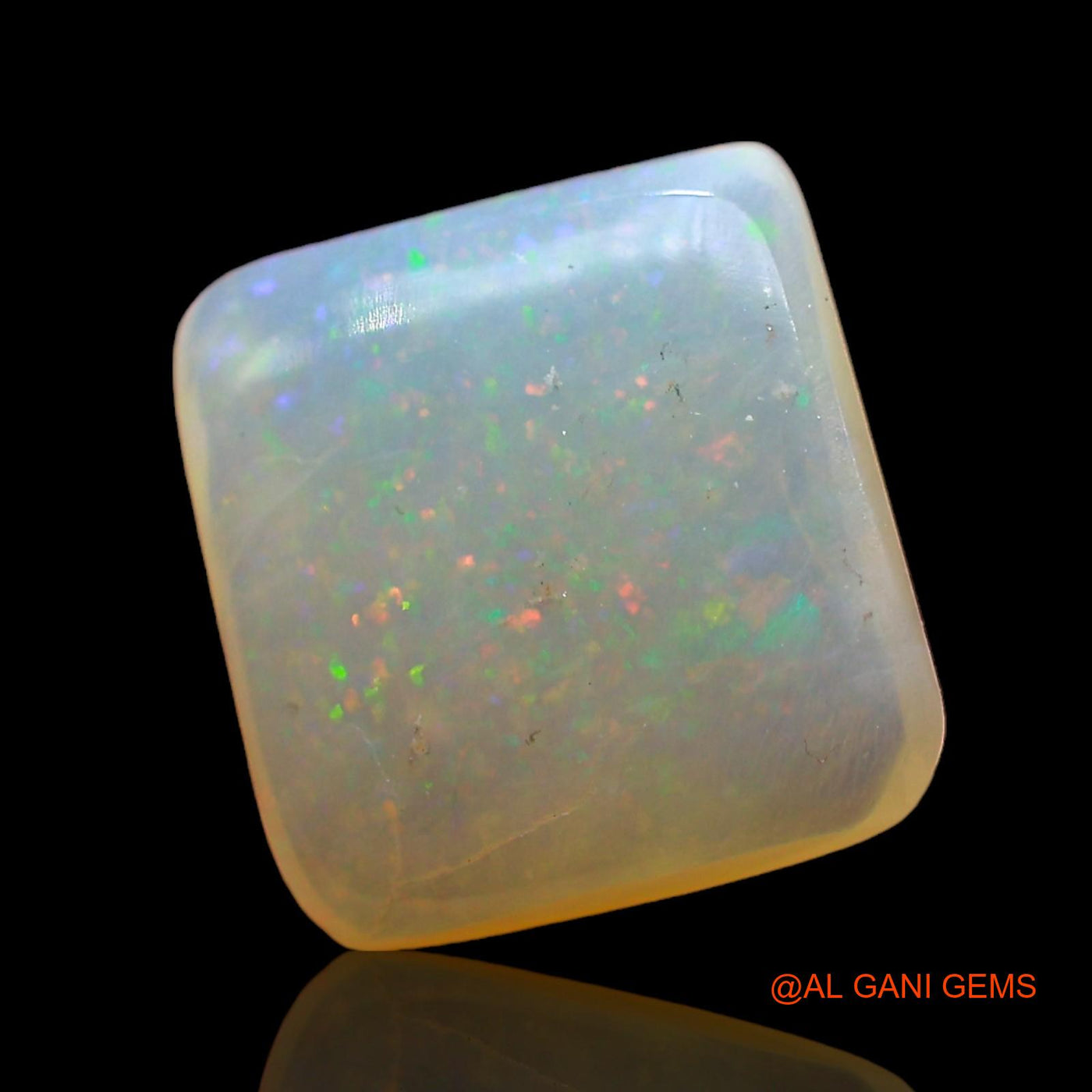 1.00 Cts Natural Australian Fire Opal Loose Gemstone Square Cabochon 9x8x2 mm AD-595