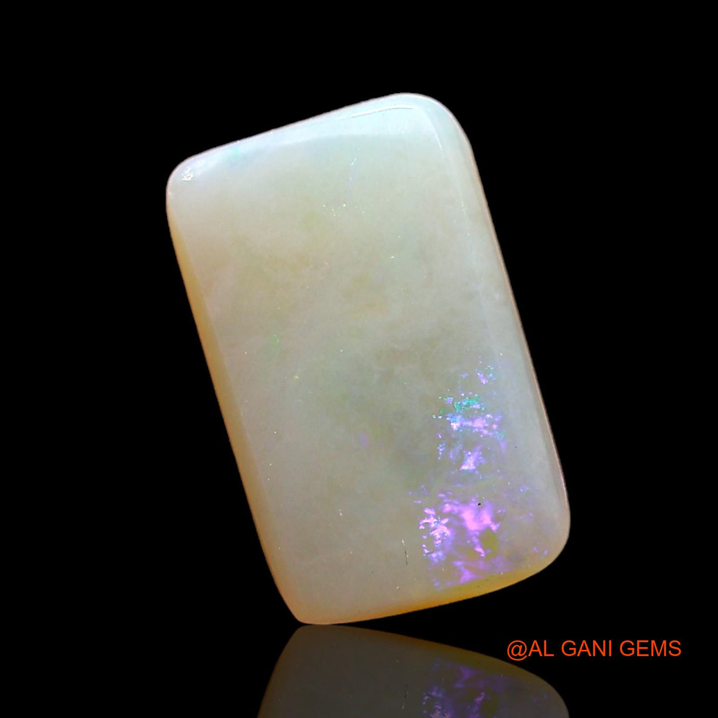 1.00 Cts Unheated Australian Fire Opal Loose Gemstone Square Cabochon Natural 10x6x2 mm AD-598