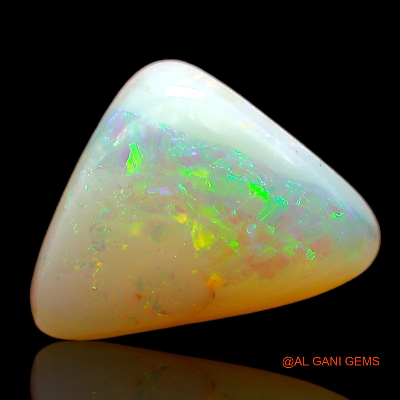 1.00 Cts Natural Australian Fire Opal Trillion Cabochon Loose Gemstone For Jewelry 10x7x3 mm AD-599