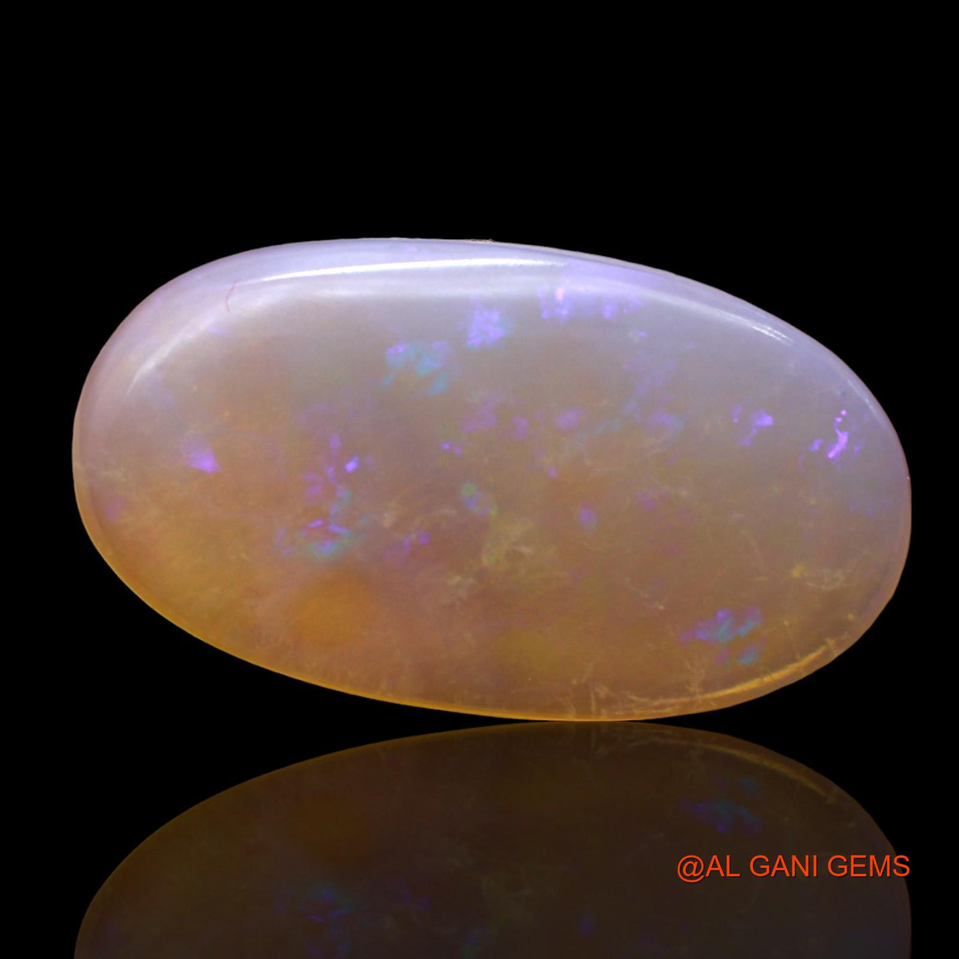 5.00 Cts Natural Australian Fire Opal Loose Gemstone Oval Cabochon 20x11x3 mm AD-602