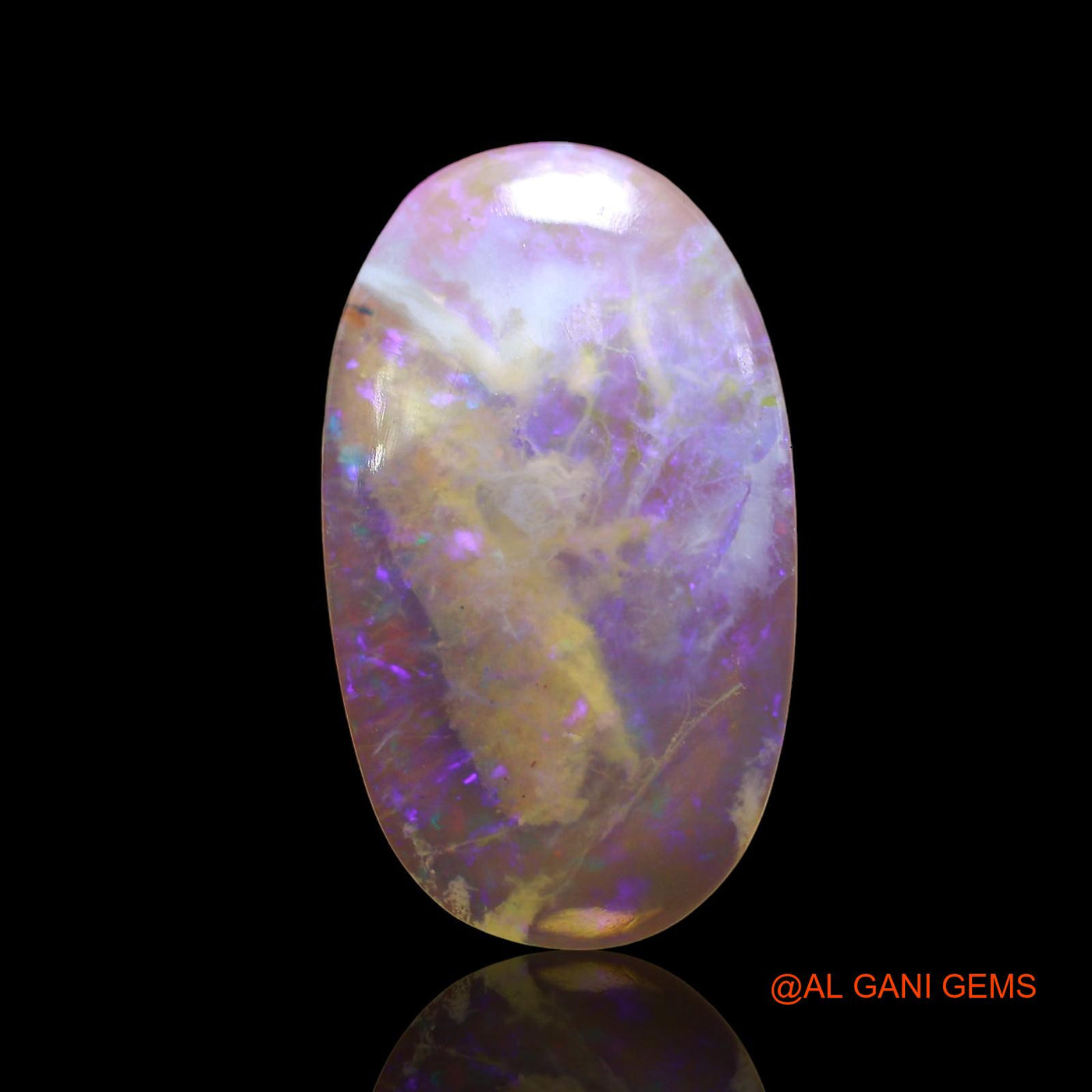 Natural Fire Opal Gemstone 5.00 Cts Loose Oval Cabochon From Australia 19x11x3 mm AD-606