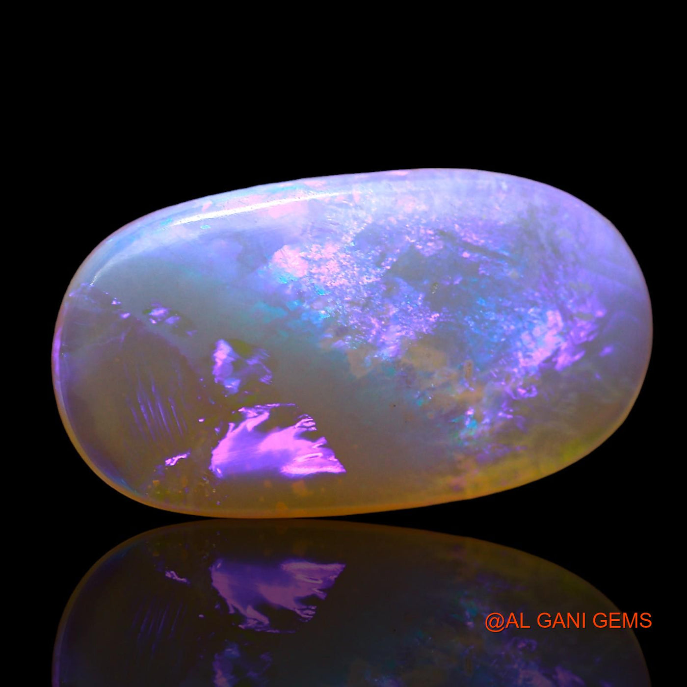 5.00 Cts Unheated Australian Fire Opal Loose Gemstone Oval Cabochon Natural 18x10x3 mm AD-607