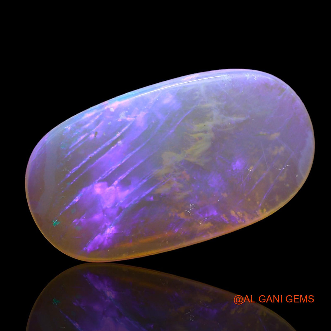 5.00 Cts Unheated Australian Fire Opal Loose Gemstone Oval Cabochon Natural 18x10x3 mm AD-607