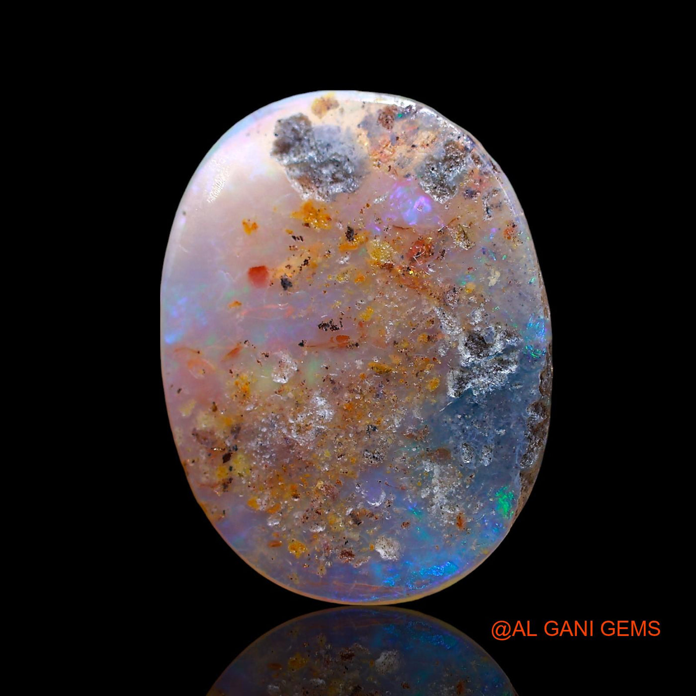 3.00 Cts Natural Australian Fire Opal Loose Gemstone Oval Cabochon 17x13x2 mm AD-608