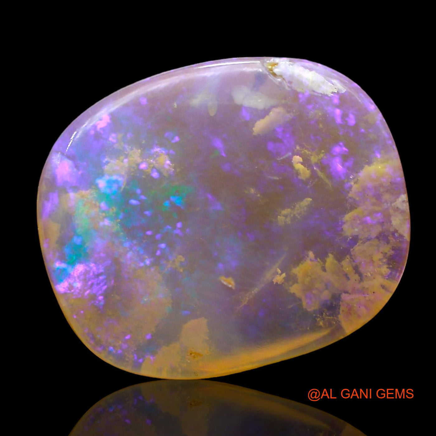5.00 Cts Natural Australian Fire Opal Loose Gemstone Oval Cabochon 16x14x3 mm AD-609