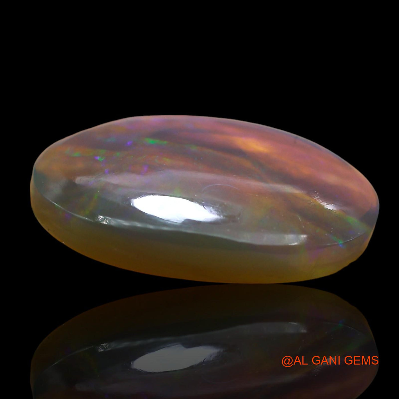 6.00 Cts Unheated Australian Fire Opal Loose Gemstone Oval Cabochon Natural 17x11x4 mm AD-610