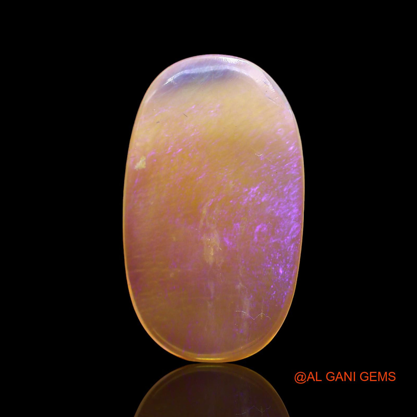 Natural Untreated Fire Opal Loose Gemstone Oval Cabochon From Australia 3.00 Cts 19x11x2 mm AD-611