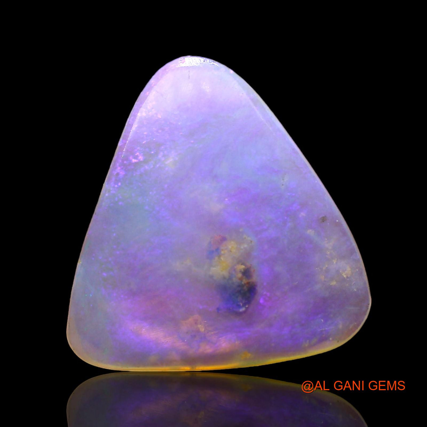 3.00 Cts Unheated Australian Fire Opal Loose Gemstone Trillion Cabochon Natural 14x13x3 mm AD-618