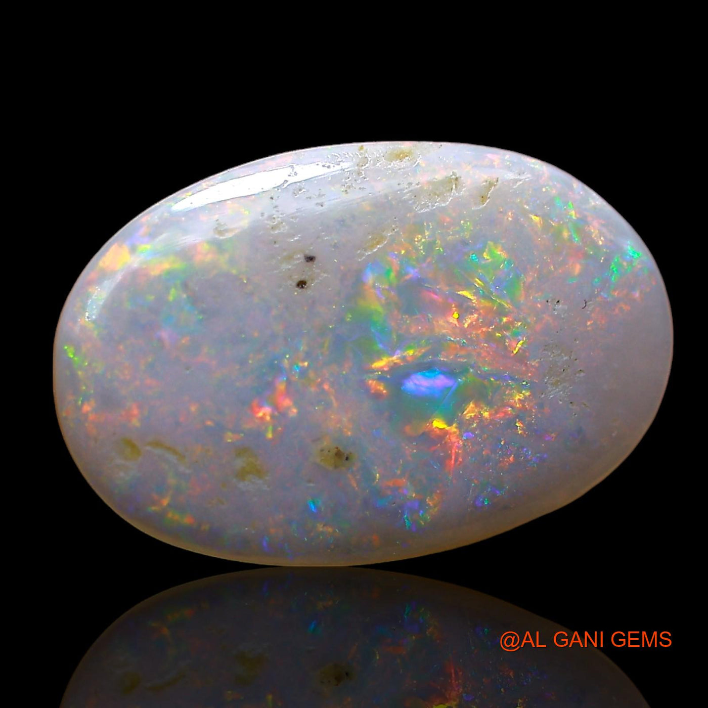 3.00 Cts Natural Australian Fire Opal Loose Gemstone Oval Cabochon 17x11x3 mm AD-620