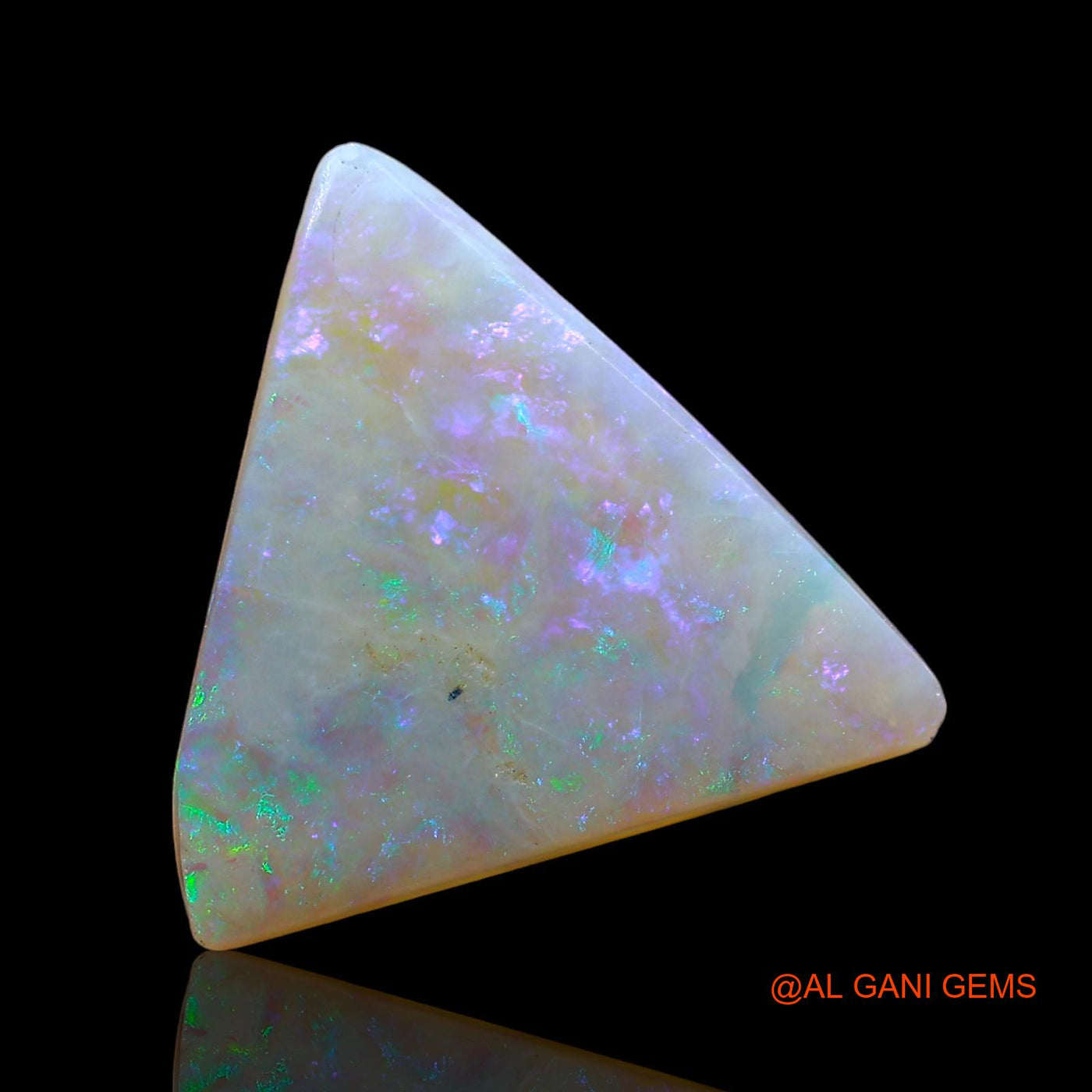 3.00 Cts Natural Australian Fire Opal Loose Gemstone Trillion Cabochon 14x14x3 mm AD-621