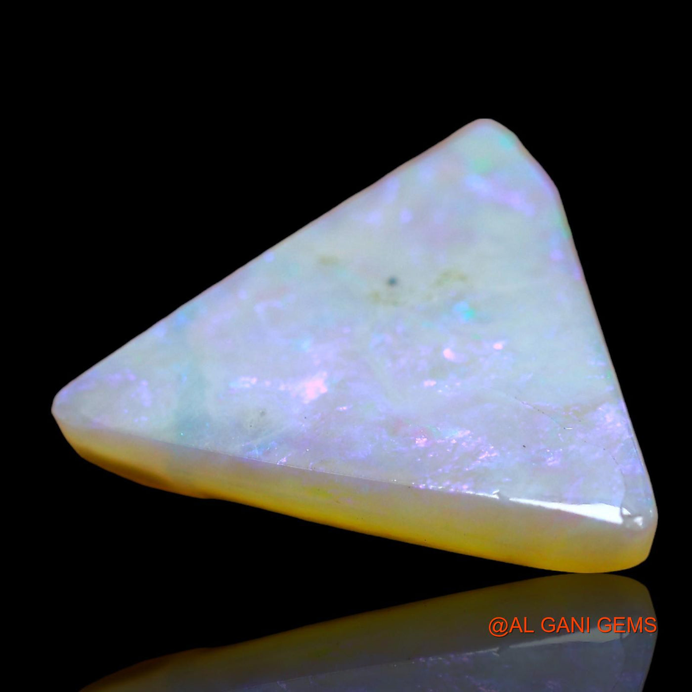3.00 Cts Natural Australian Fire Opal Loose Gemstone Trillion Cabochon 14x14x3 mm AD-621